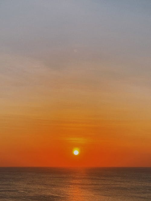 Kostnadsfri bild av apelsin, gryning, hav