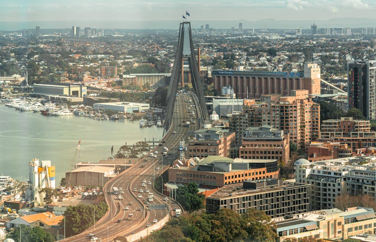 Aerial View Of City Buildings