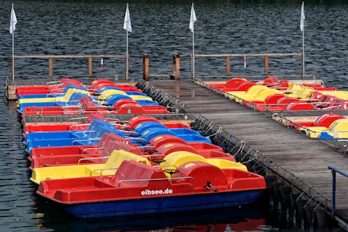 Colorful Paddle Boat in the Water