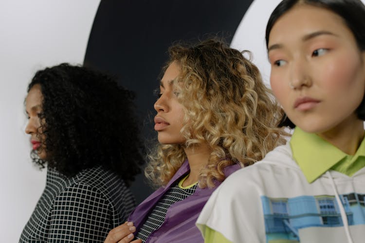 Portrait Of Activist Women In A Studio 