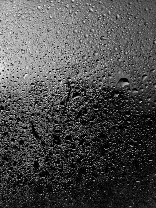 Water Droplets on Clear Glass