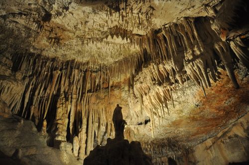 Free Explore the breathtaking stalactite formations in a cave located in Spain. Stock Photo