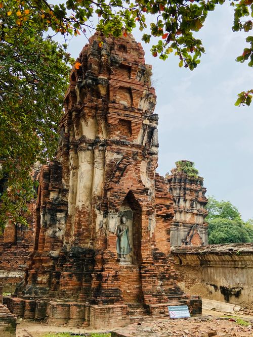 Free Explore ancient temple ruins in Ayutthaya, Thailand, rich in history and archaeology. Stock Photo