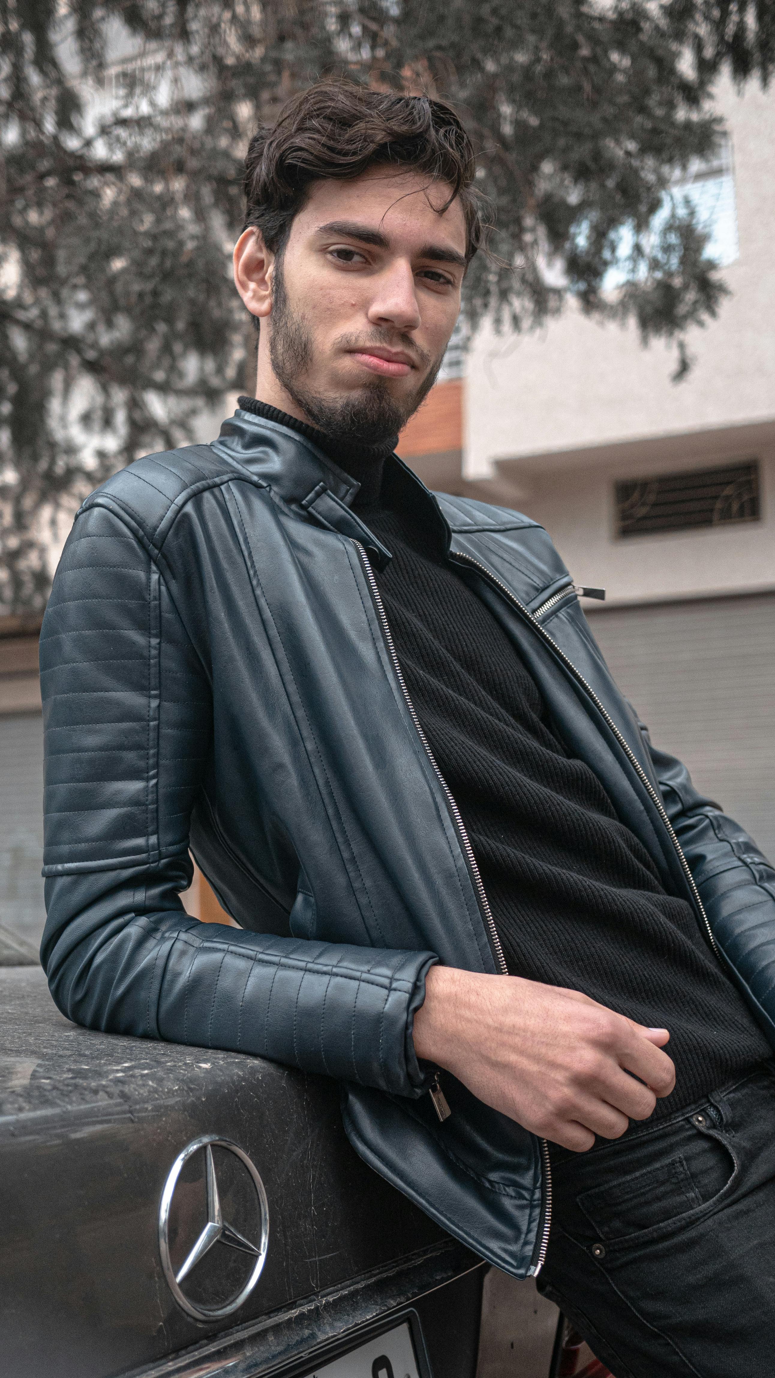 Mercedes benz leather on sale jacket