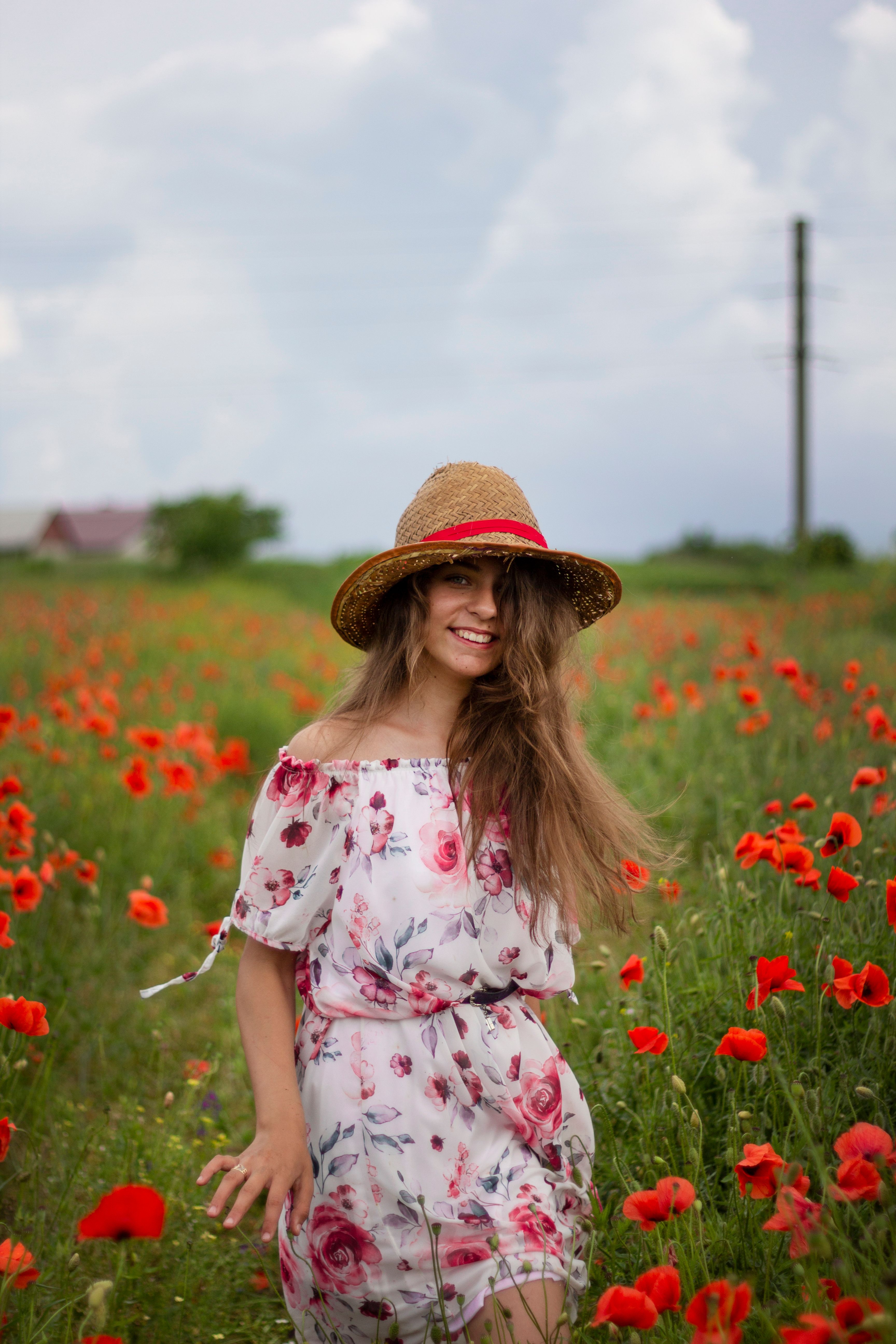 A Woman in a Flower Field · Free Stock Photo