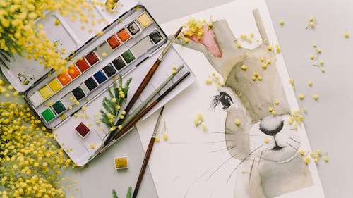 Foto d'estoc gratuïta de aquarel·la, art, Art i manualitats