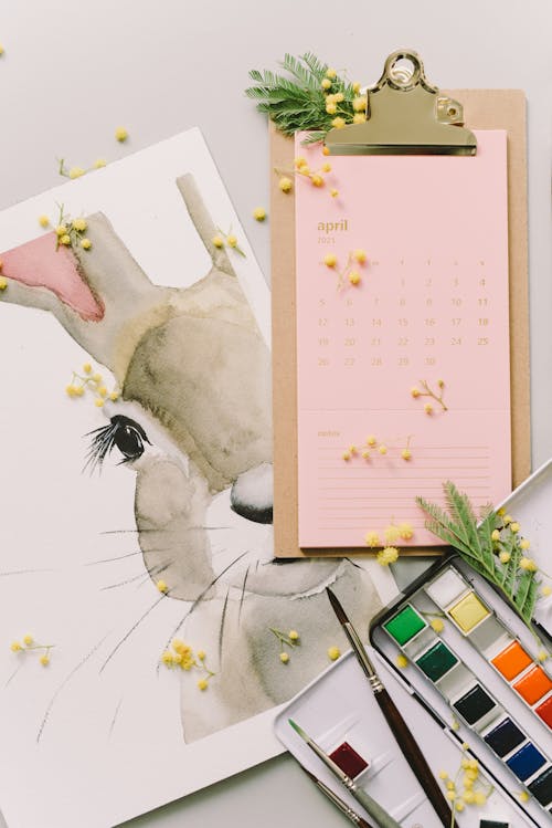 Fotobanka s bezplatnými fotkami na tému apríl, flatlay, grafický dizajn