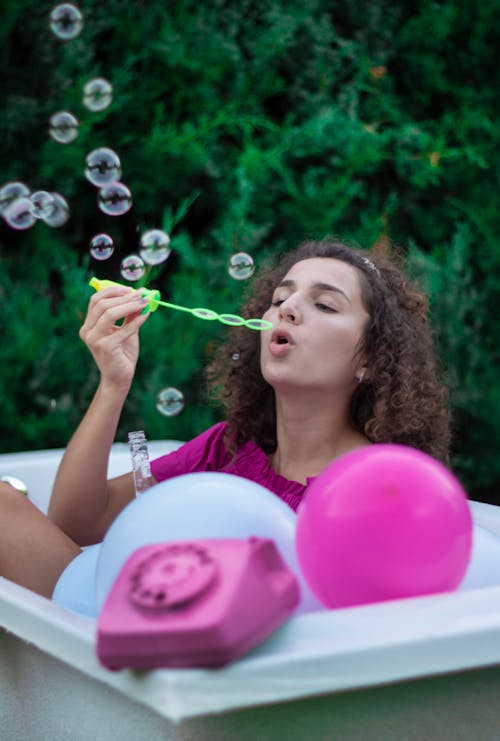 Gratis lagerfoto af badekar, balloner, bobler