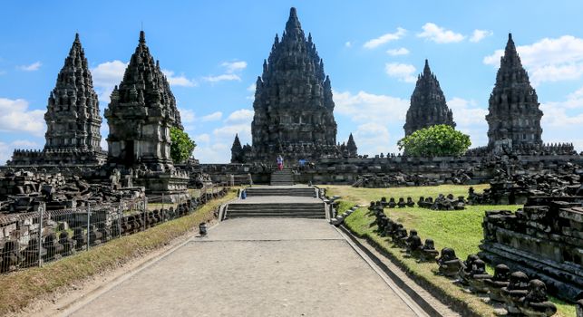 Prambanan temple with historian — Yogyakarta