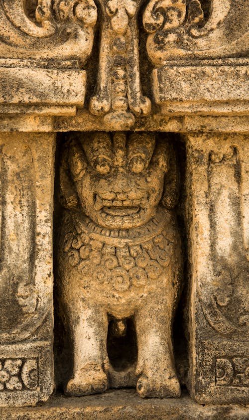 Close Up Photo of a Stone Carving