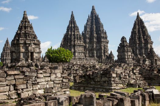 Prambanan temple with historian — Yogyakarta