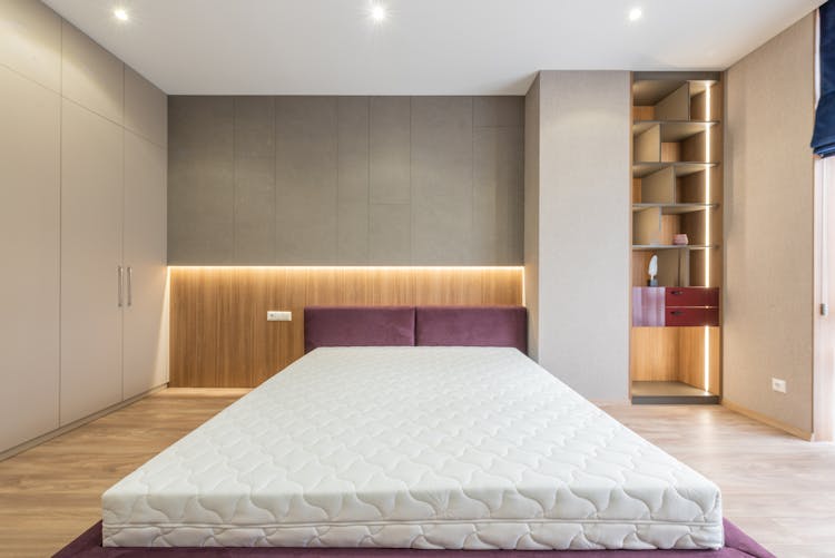 Modern Empty Bedroom With King Size Bed