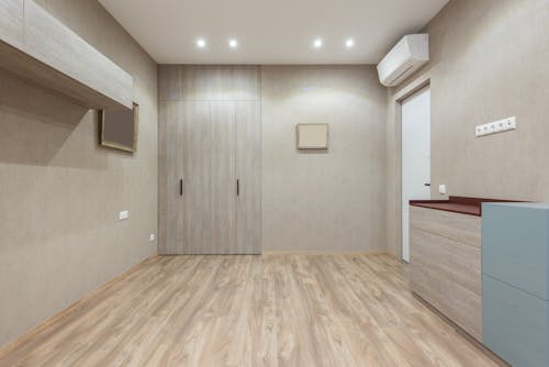 Free Spacious room with modern wardrobe Stock Photo