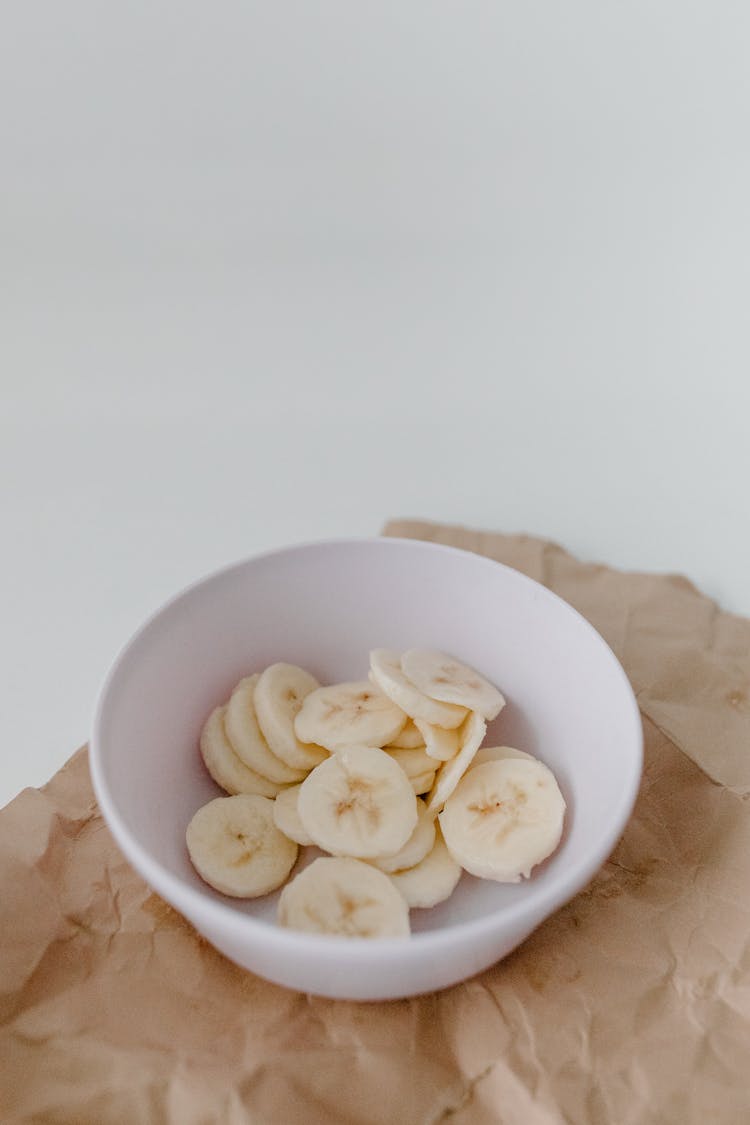 Slices Of Banana On A Bowl