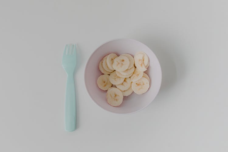 Slices Of Banana On A Bowl