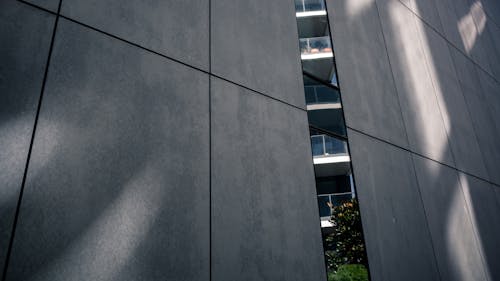 Building Facade with Windows and Balconies 