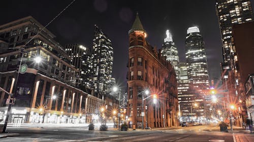 Free stock photo of building, city at night, downtown toronto