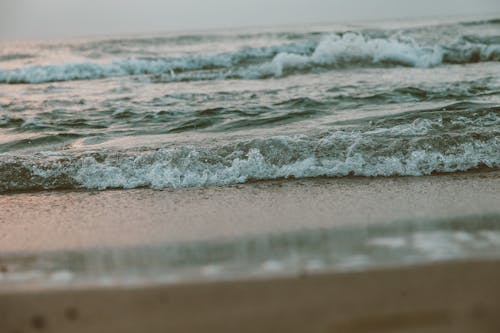 Sea Waves Crashing on Shore