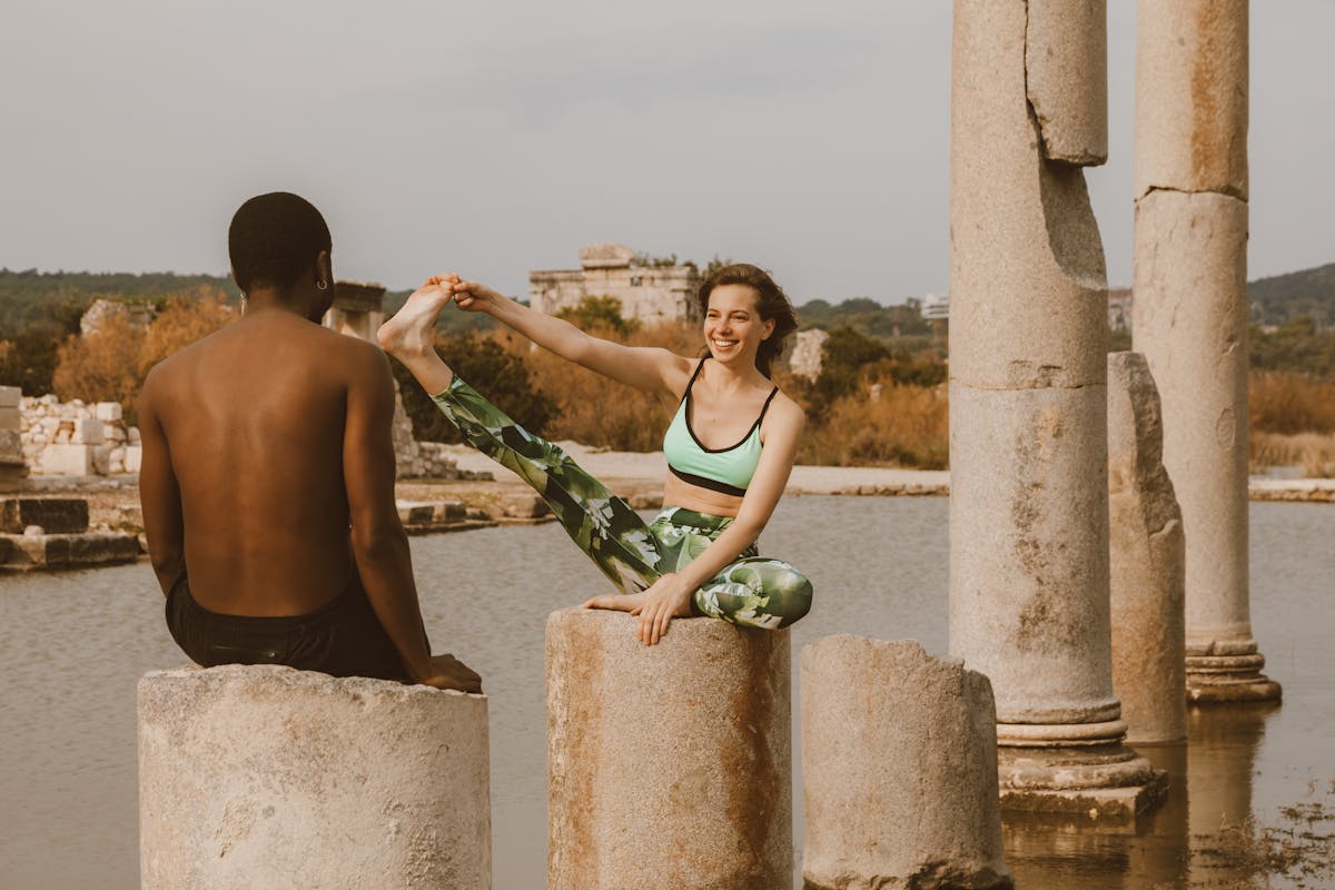 Assorted fermented foods like kimchi, sauerkraut, and pickles on a table