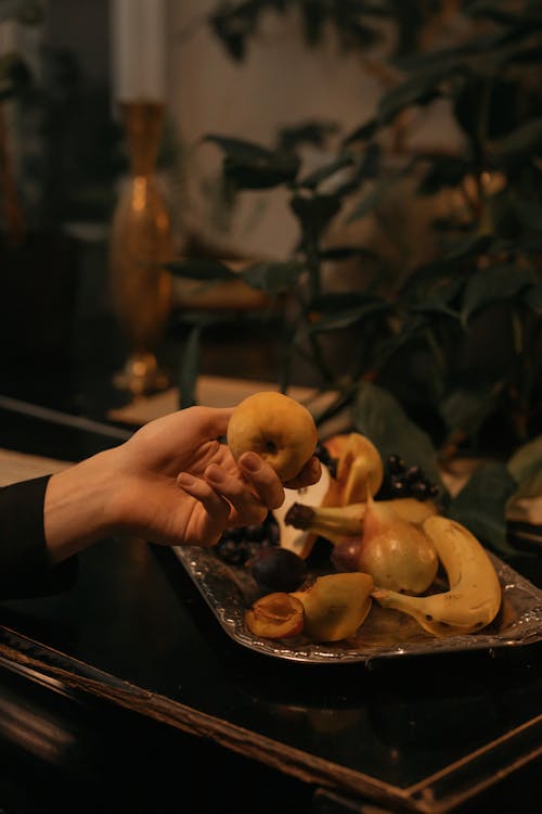 Fresh Fruits in a Silver Tray