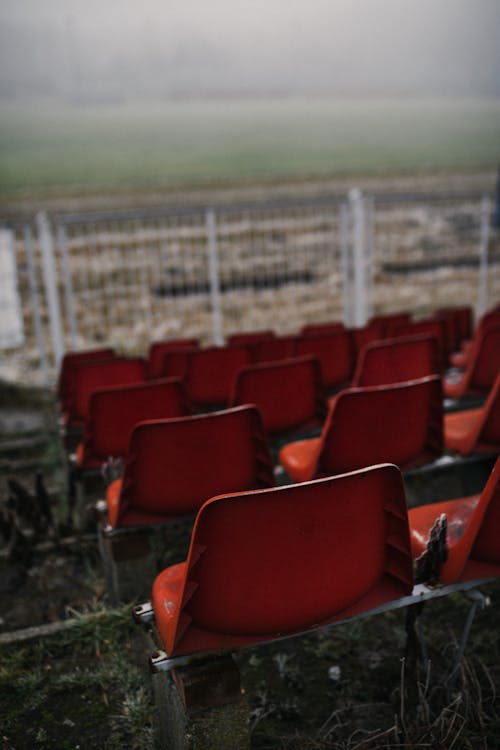 Red Plastic Stadium Seats 