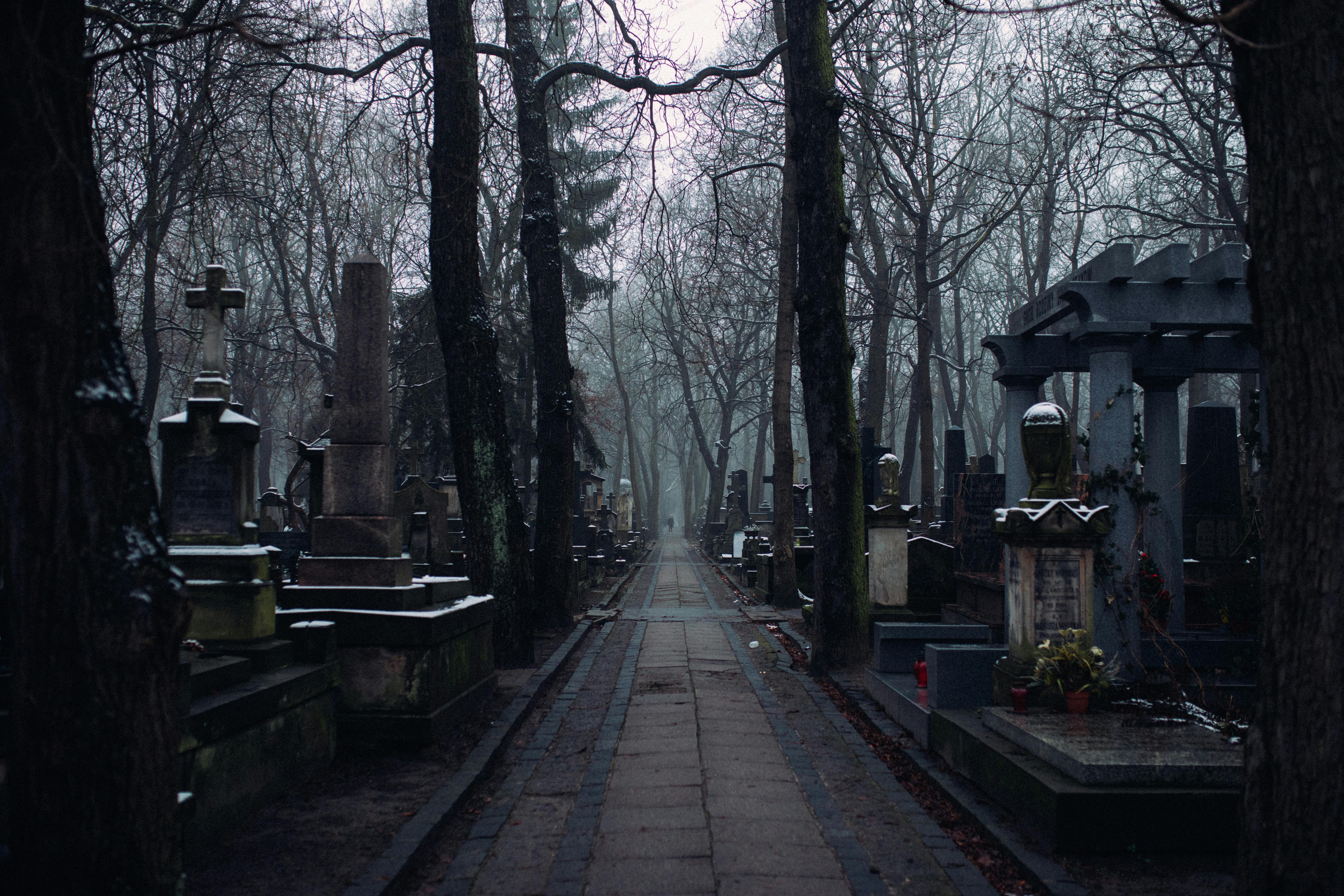 Creepy Graveyard Wallpaper | Graveyard, Cemetery, Creepy