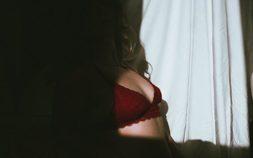 Free Woman in Red Brassiere Stock Photo