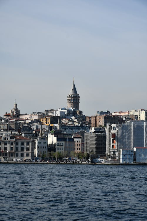 The Galata Tower Over the City Buildings 