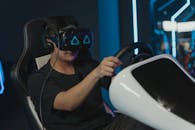 Man Playing Virtual Reality Game