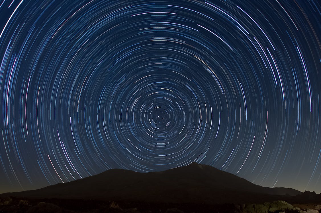 Free Time Lapse Photography of Stars Stock Photo