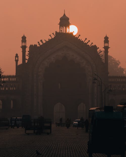 Silhouette of Rumi Darwaja during Sunset