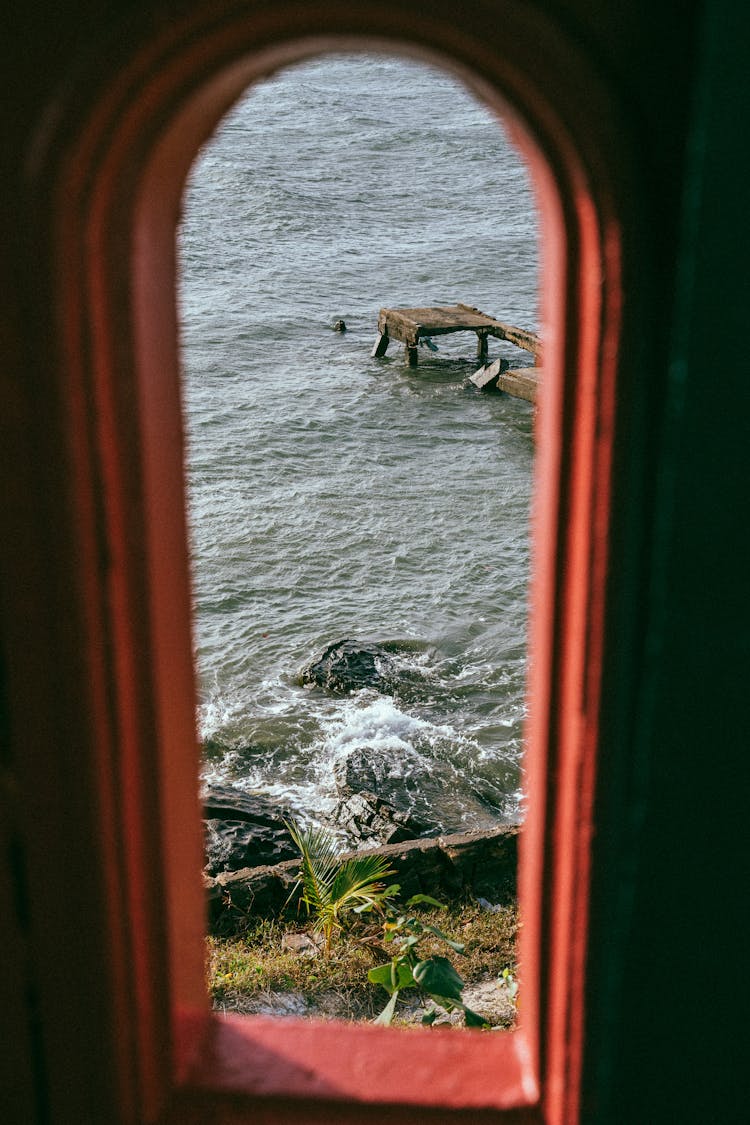 View Of The Sea From A Window