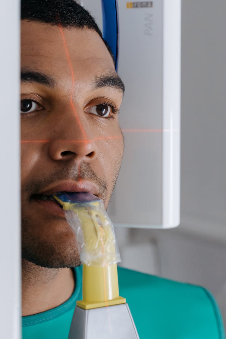 Close-Up Shot Of A Man Having A Dental Checkup