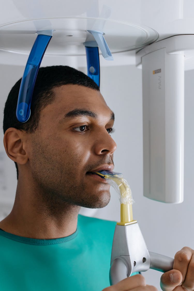 Close-Up Shot Of A Man Having A Dental Checkup