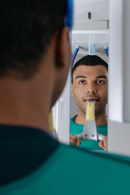 A Man Having a Dental Checkup