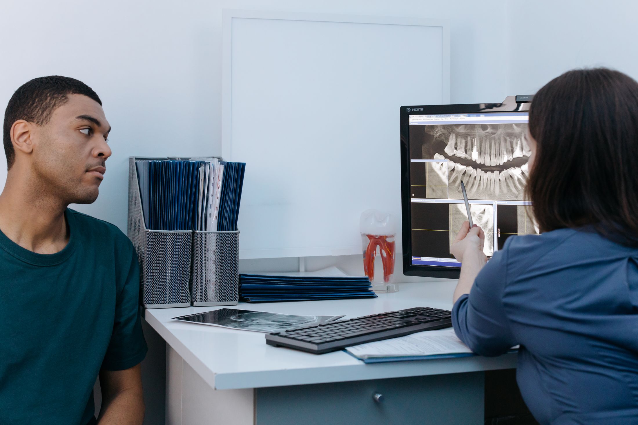 Modern dental consultation and treatment setting