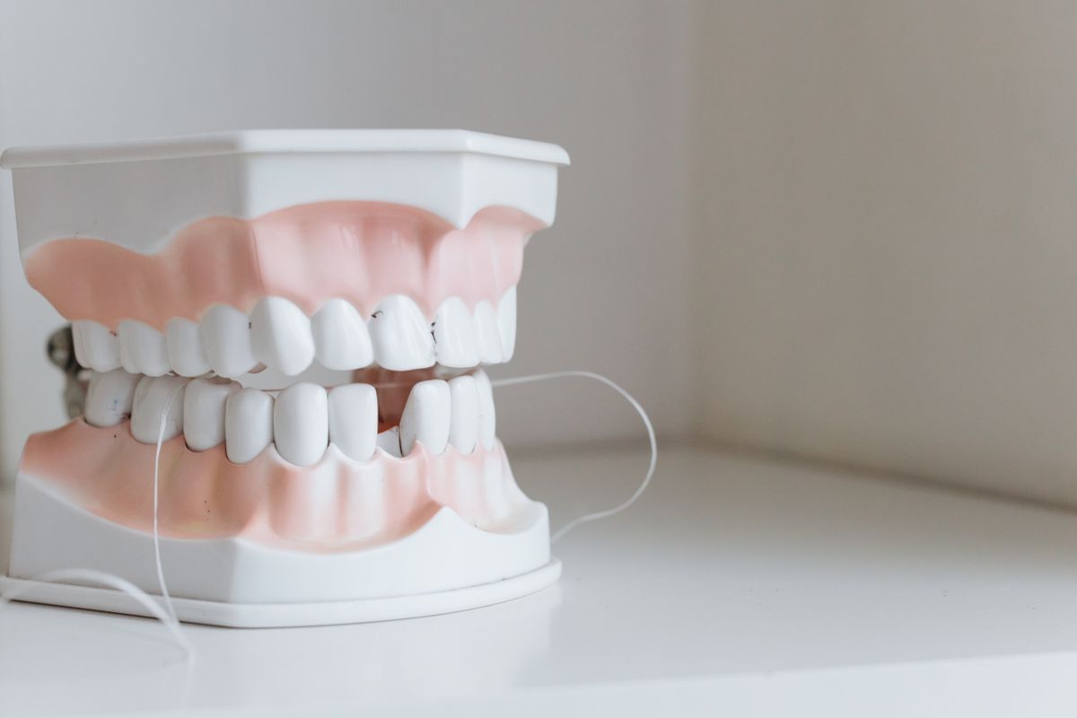 Dentist examining a patient's teeth for signs of enamel wear