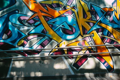 A Wall Covered in Graffiti