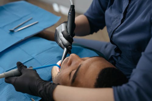 Close-Up Shot of a Person Having Dental Checkup