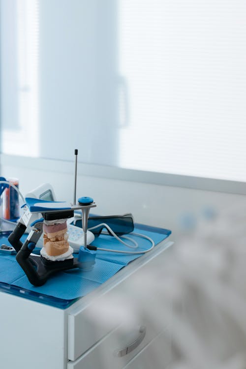 A Denture Being Fitted in a Dental Equipment