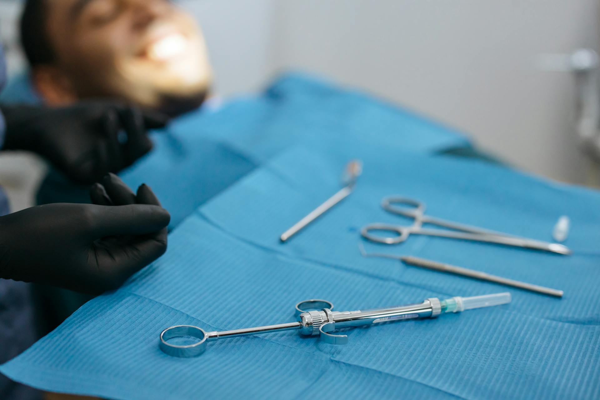 Close-Up Shot of a Dental Syringe