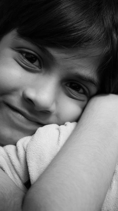 Free Monochrome Photo of Smiling Boy Stock Photo
