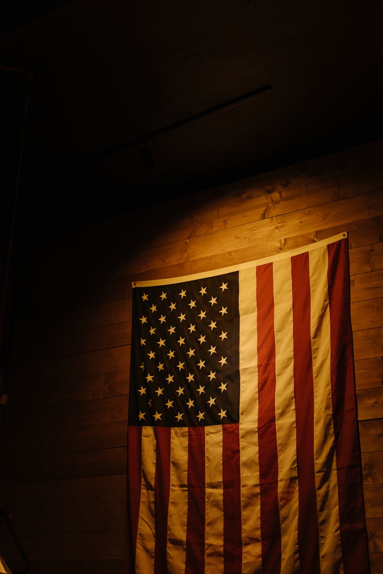 Us A Flag On Wall