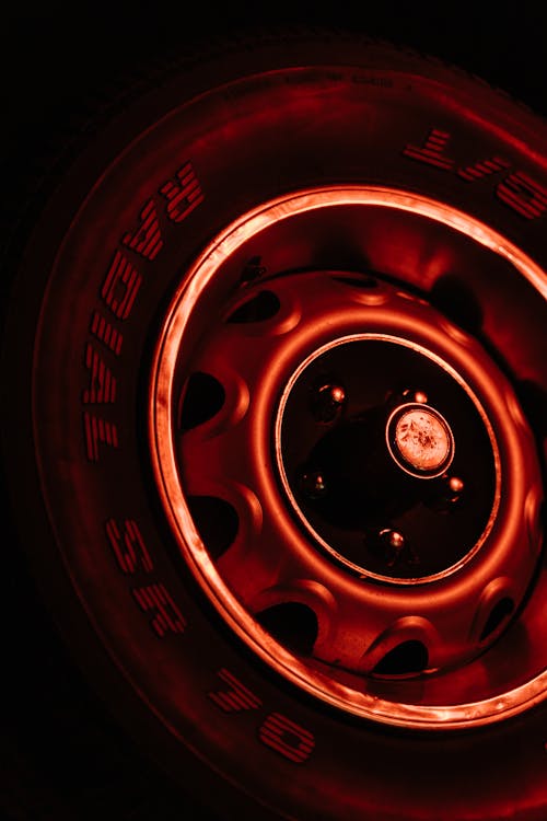 Close-Up Photo of Steel Rim · Free Stock Photo