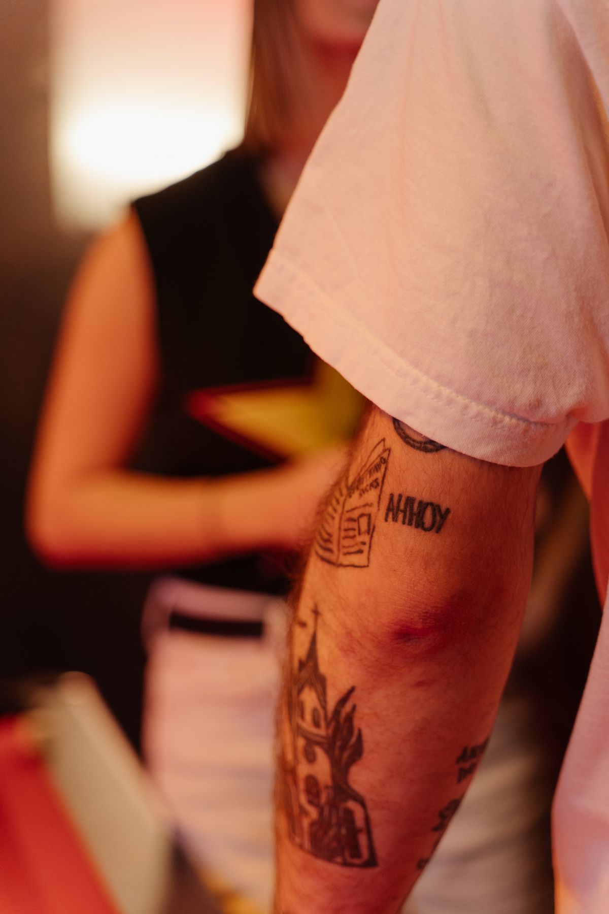 Close-up of a tattooed arm