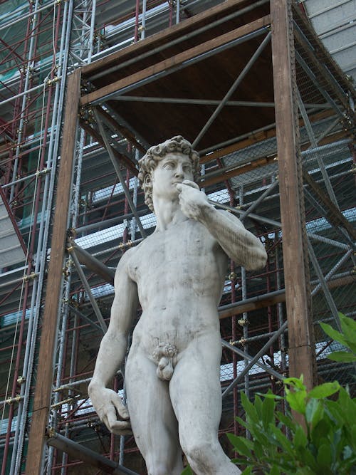 Free White Concrete Statue of Man Stock Photo