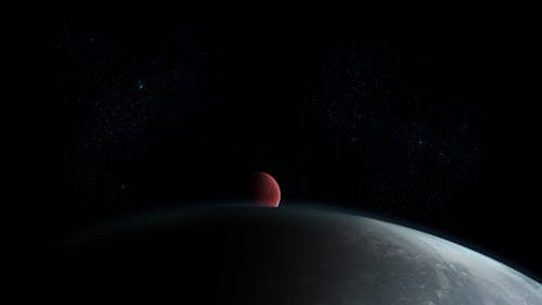 Free View of Red Planet from Space Stock Photo