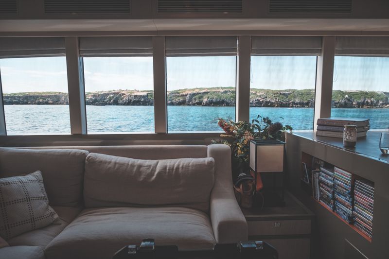 Quattroelle main saloon with modern lounge seating