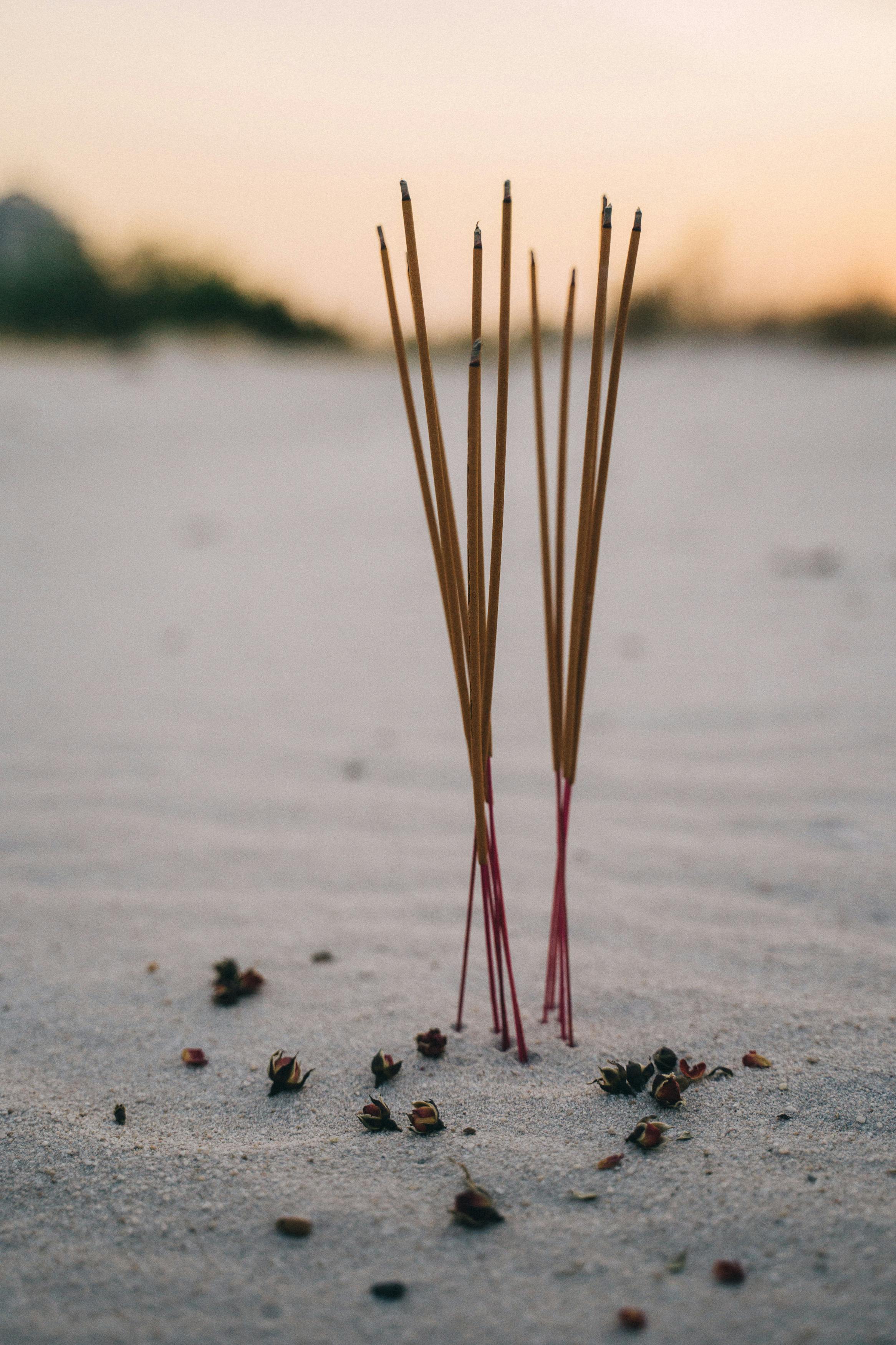 Incense Sticks in Sand · Free Stock Photo