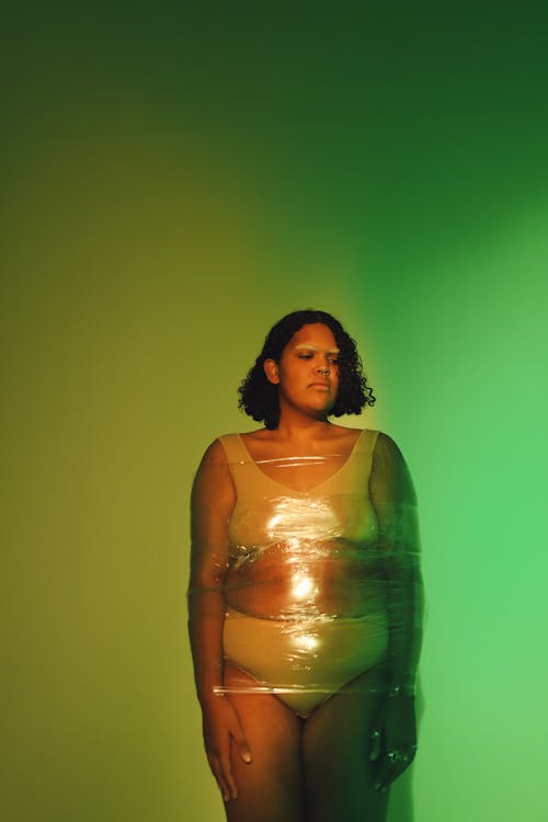 A Woman Wrapped in Plastic